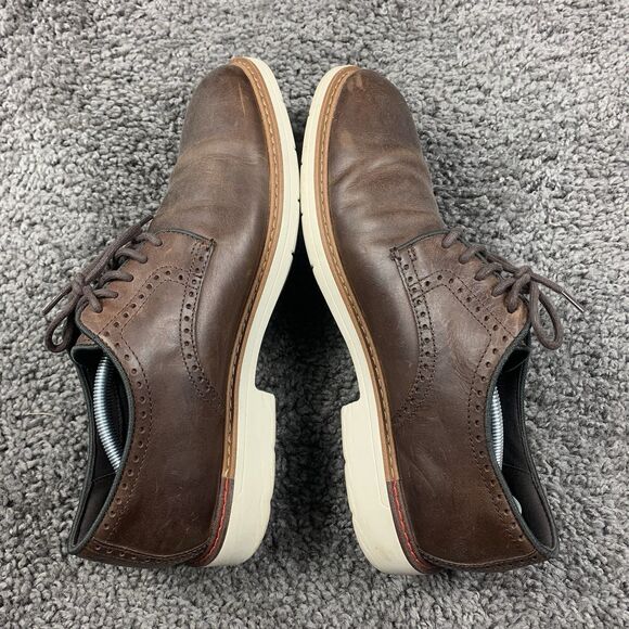 Cole Haan Grand Go-To Brown Leather Comfort Oxfords Shoes Mens 11 M C35083 - Picture 4 of 8